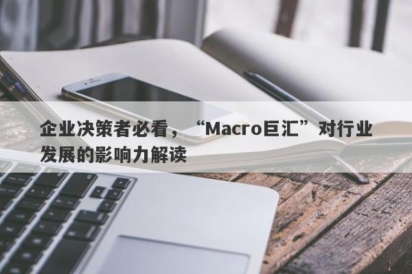 企业决策者必看，“Macro巨汇”对行业发展的影响力解读
